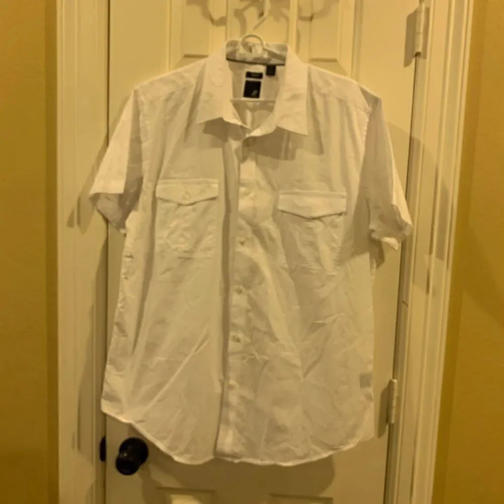 JF Ferrar Slim fit short sleeve button up white shirt